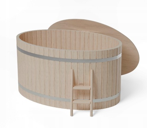 Natural wood ice - bath, or